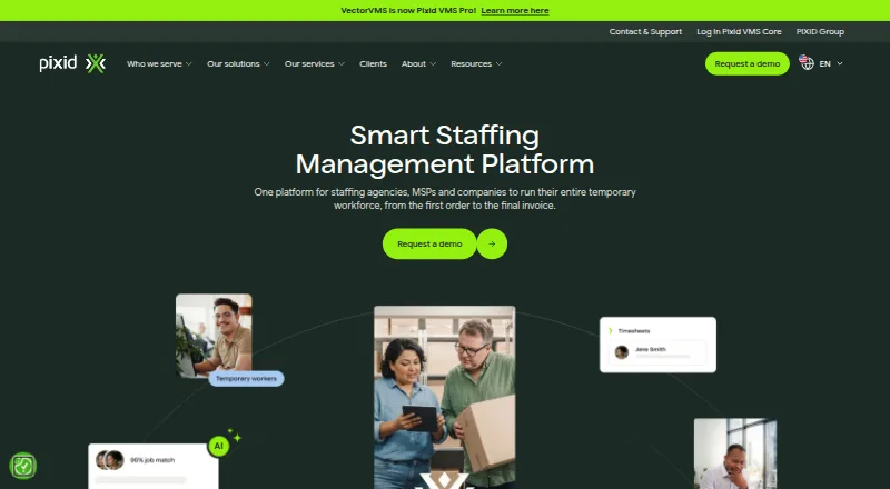 PIXID VMS's website