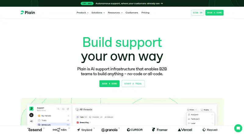 The Plain homepage