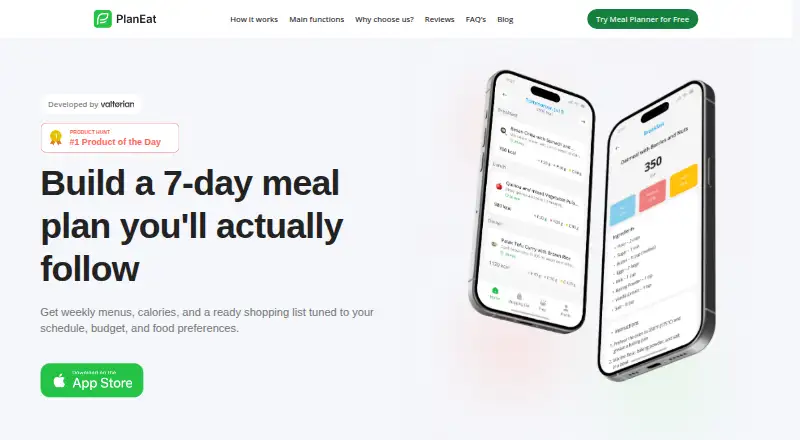 PlanEat AI's website