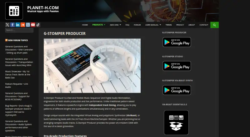 The G-Stomper Producer homepage