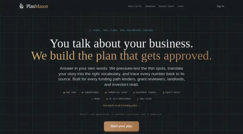 PlanMason's website