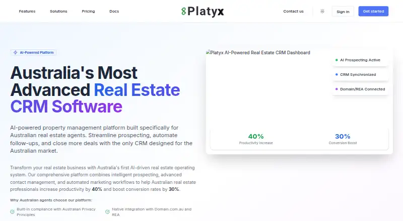 Platyx's website
