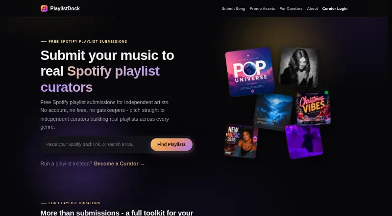 PlaylistDock's website