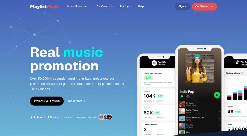 PlaylistPush's website