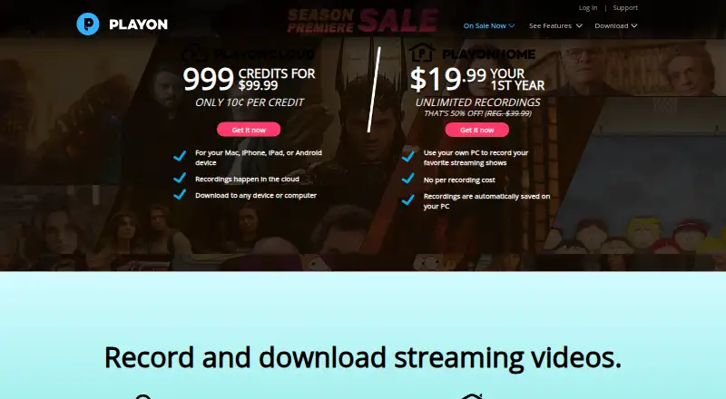 PlayOn's website