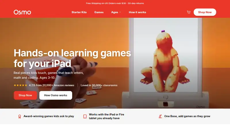 The Osmo homepage