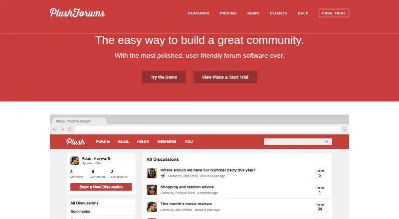 PlushForums's website