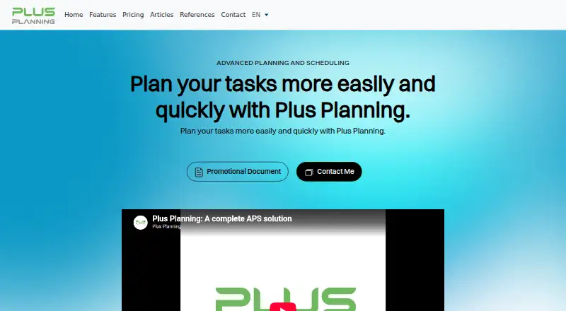 The PlusPlanning homepage