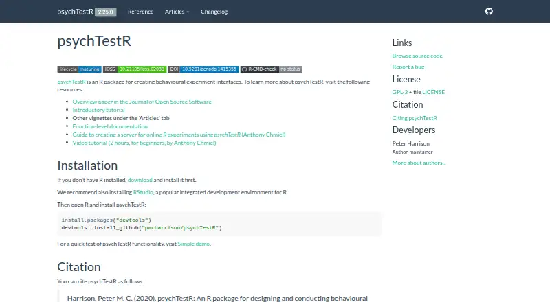 The psychTestR homepage