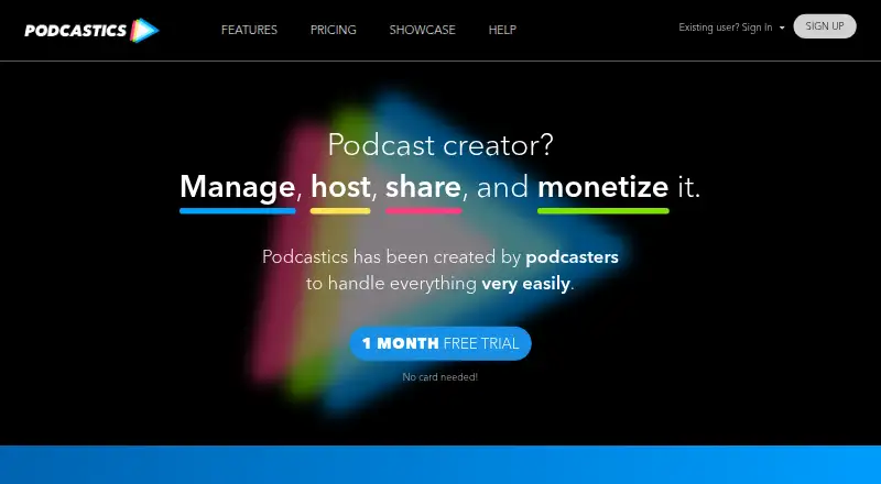 Podcastics's website