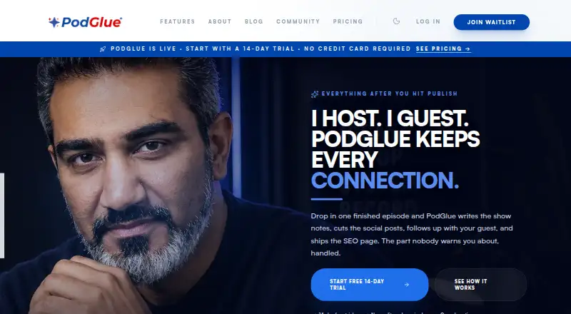 PodGlue's website