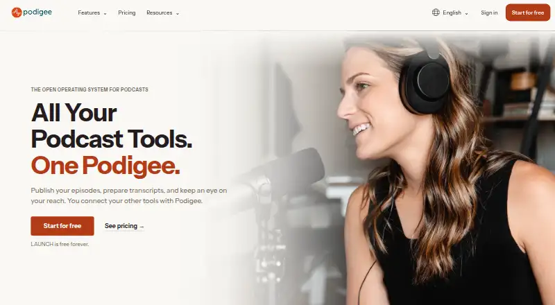 Podigee's website
