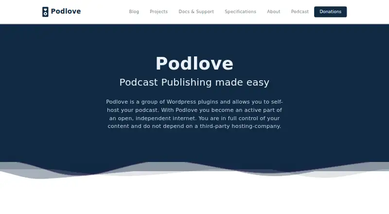 Podlove Publisher's website