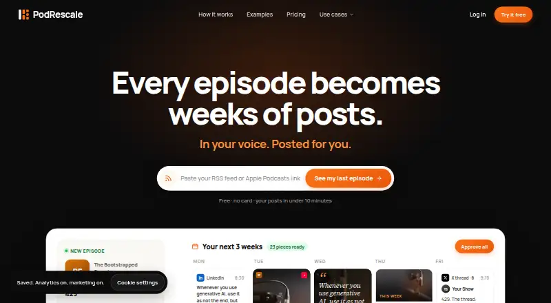 PodRescale's website