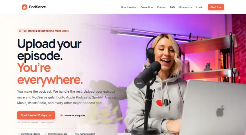 PodServe.fm's website