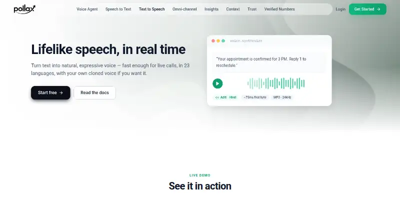 The Pollax Text-to-Speech homepage