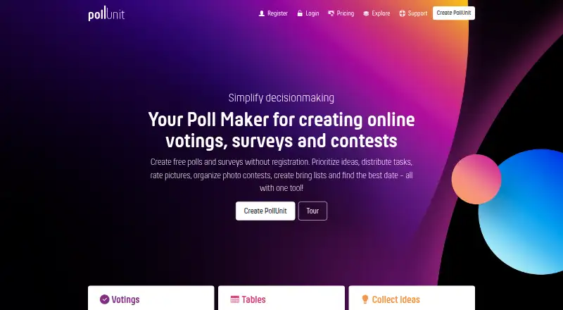 PollUnit's website