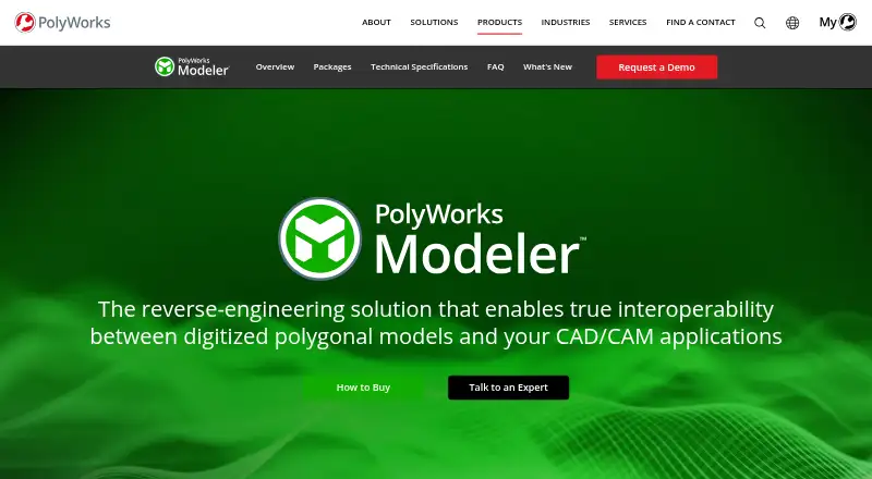 The PolyWorks|Modeler homepage