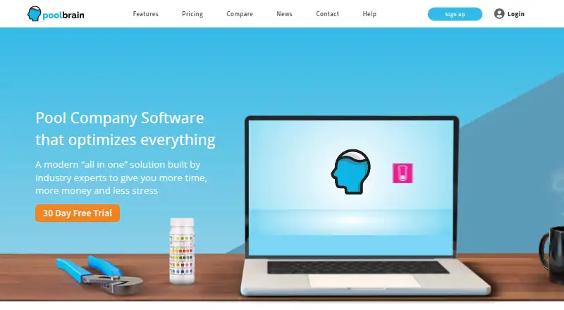 Pool Brain's website