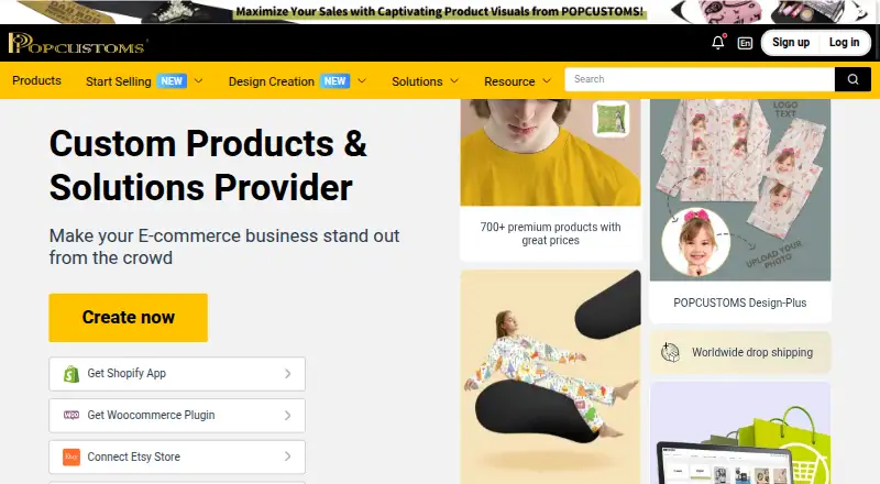 POPCUSTOMS's website