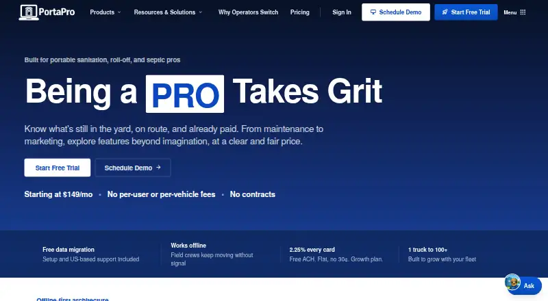 PortaPro's website