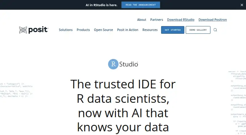RStudio's website