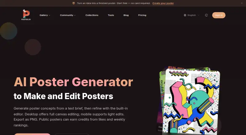 The Poster homepage