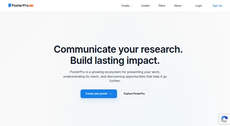 The PosterPro homepage