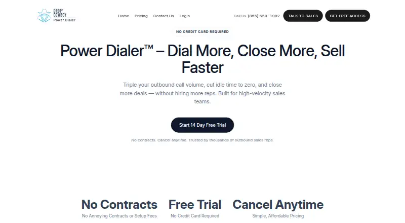 The Power Dialer homepage