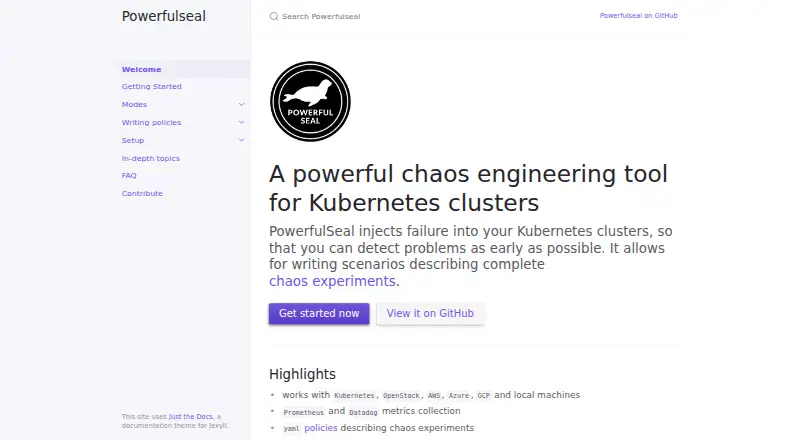 PowerfulSeal's website