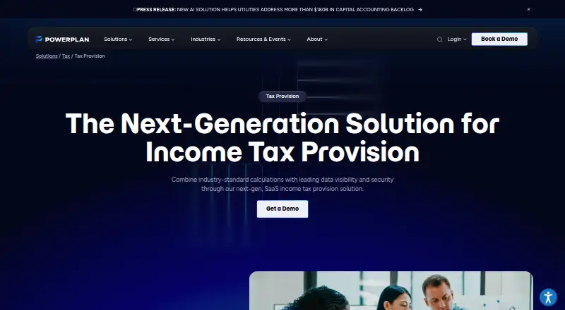 The PowerPlan Tax Provision homepage