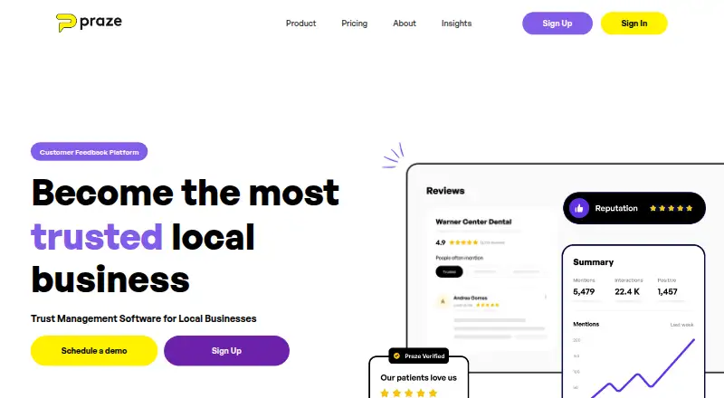 The Praze homepage