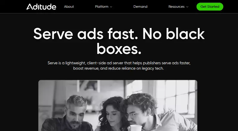 Aditude Serve's website