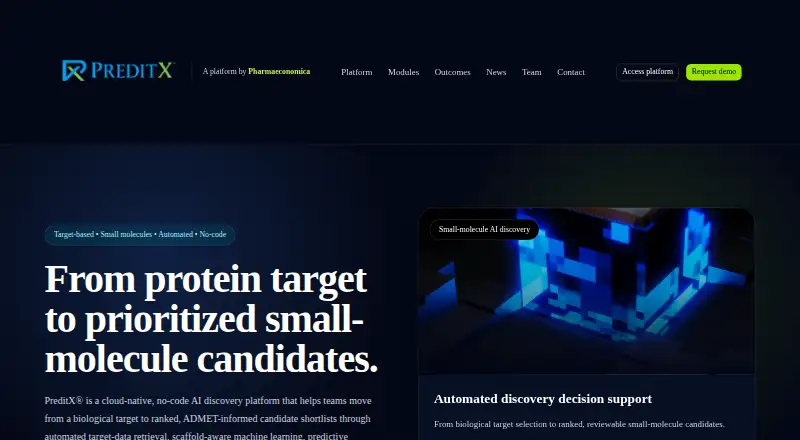 PreditX's website