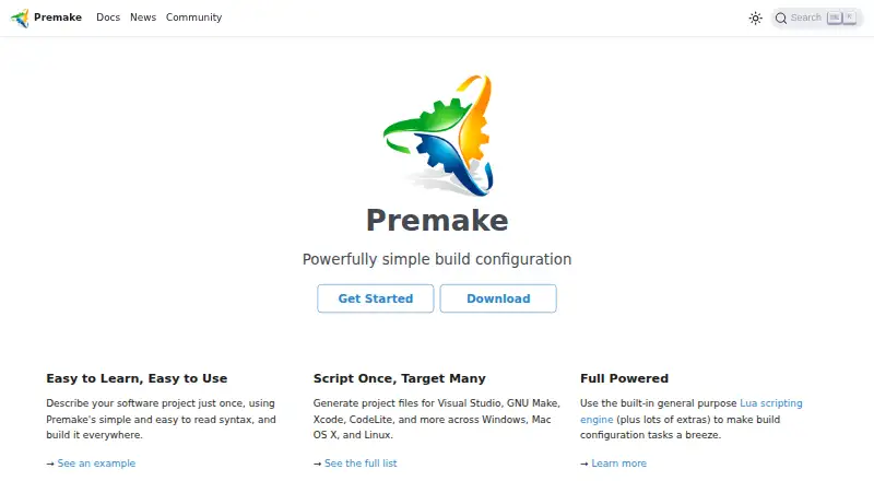 Premake's website