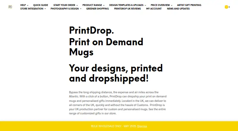 PrintDrop's website