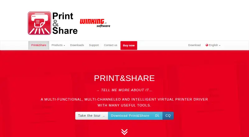 The Print&Share homepage
