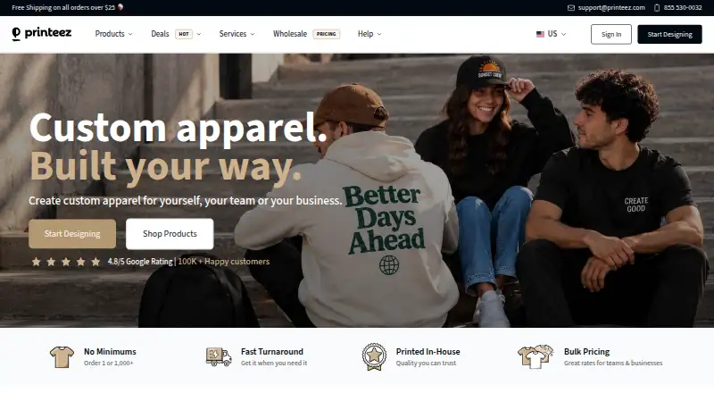 Printeez On Demand's website