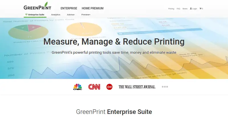 The GreenPrint homepage