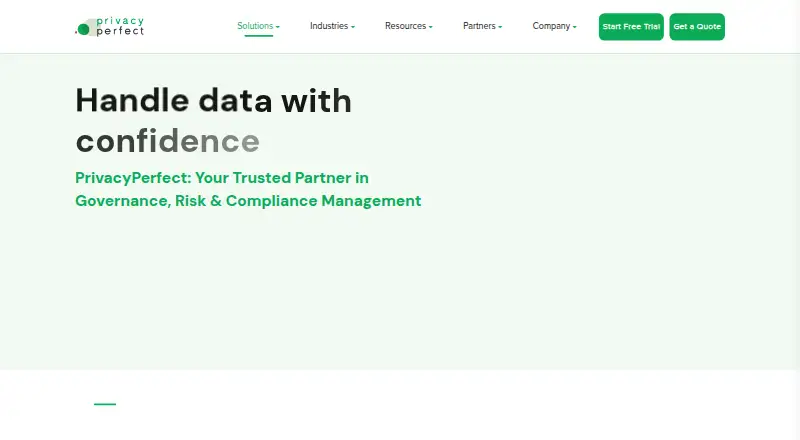 PrivacyPerfect's website