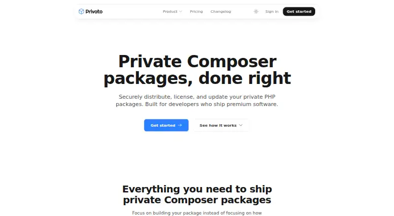 Privato's website