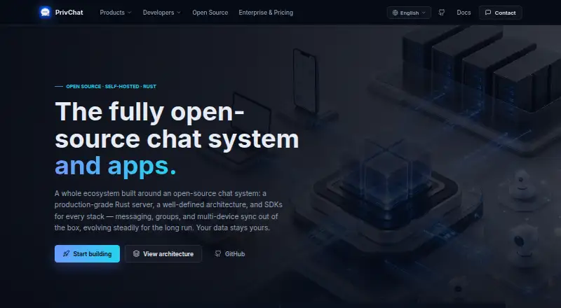 PrivChat's website