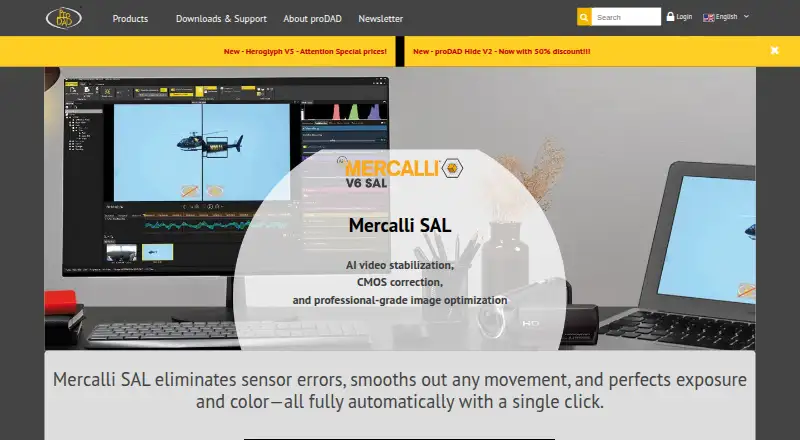The proDAD Mercalli V6 SAL homepage