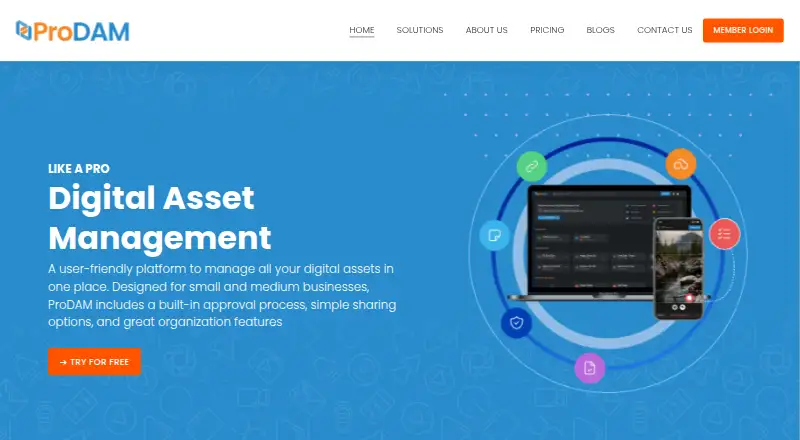 ProDAM's website