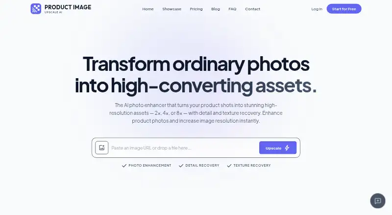 ProductImageUpscale AI's website