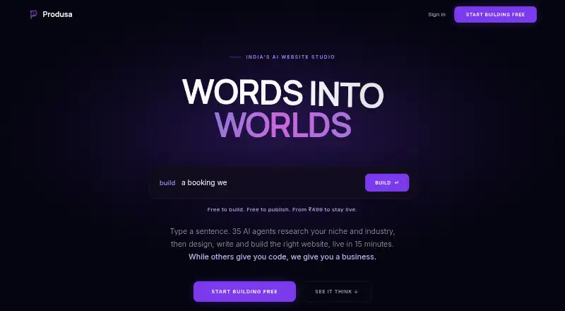 Produsa's website