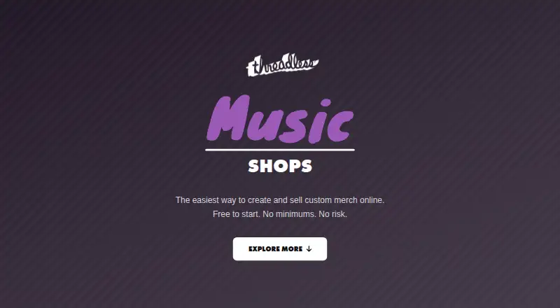 Threadless Artist Shops's website