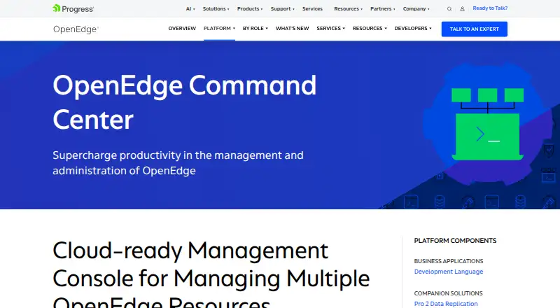 OpenEdge Command Center's website