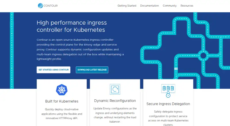 The Contour homepage