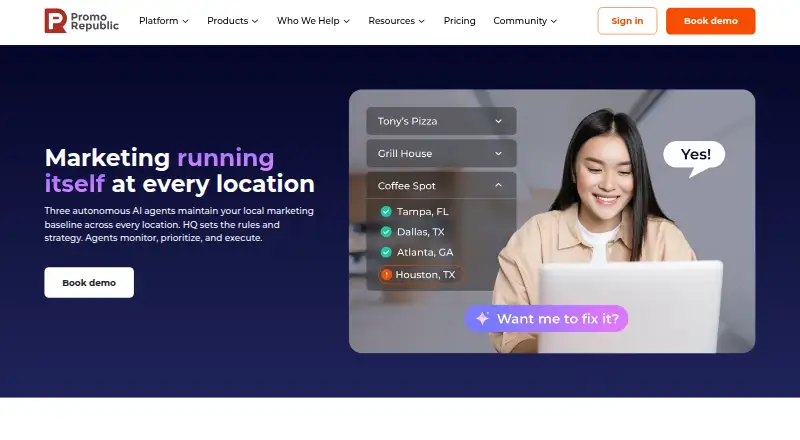 PromoRepublic's website